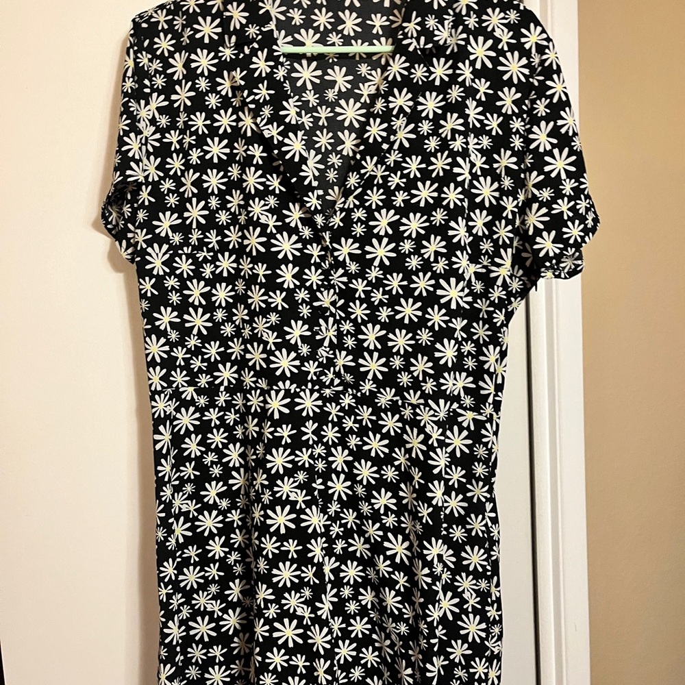 Black and White Floral Dress